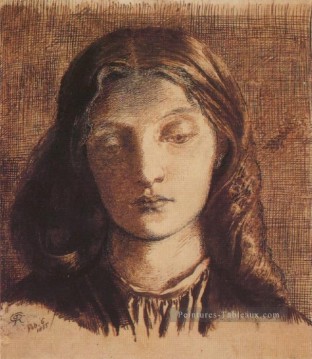  Gabriel Peintre - Portrait d’Elizabeth Siddal préraphaélite Confrérie Dante Gabriel Rossetti